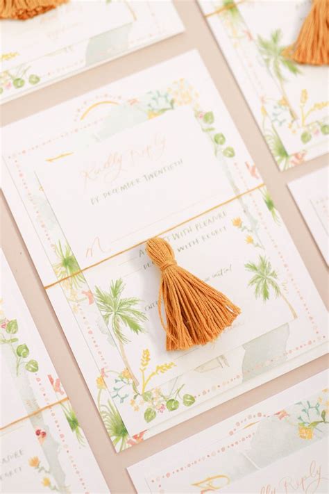 Andi Mejia Wedding Invitation Portfolio Tropical Wedding Invitations