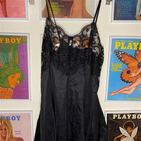 Vintage Black Lace Lingerie Top Gem