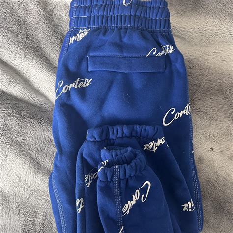 Corteiz Mens Blue Joggers Tracksuits Depop