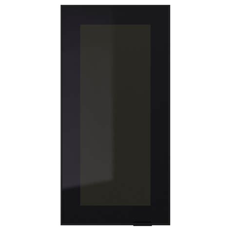 Jutis Glass Door Smoked Glass Black Ikea