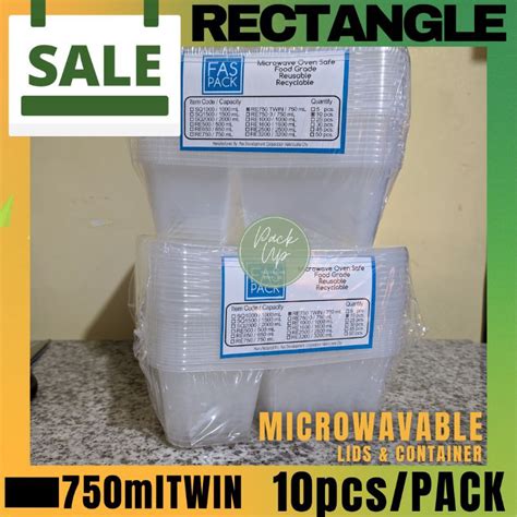 Fas Pack Twin Re Sq Re Re Tw Rectangle Square Microwavable