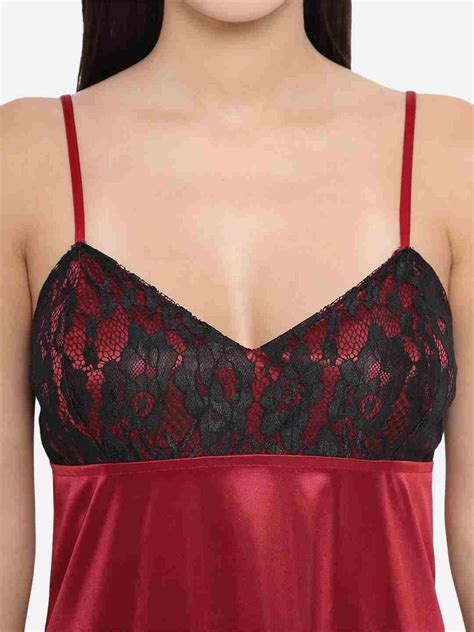 Hot Bridal Honeymoon Babydoll And Bikini Dress Maroon B Ac Fashion