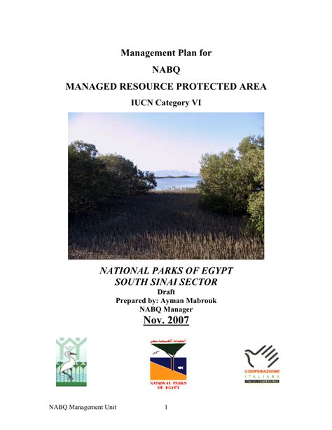 Napq Protected Area Management Plan Docslib