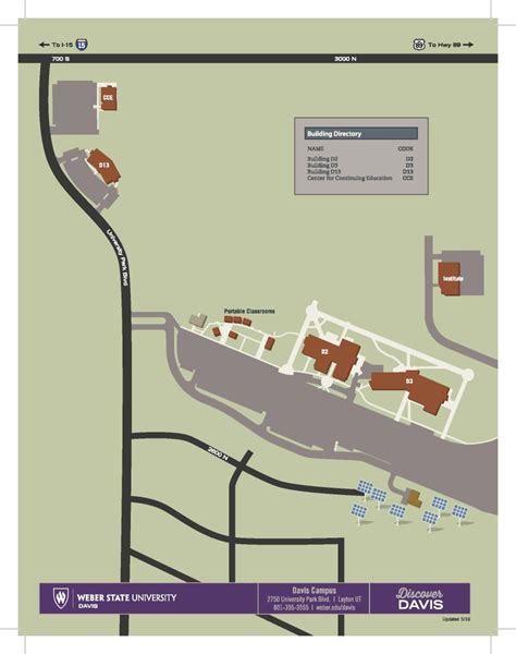 Weber State Campus Map A Guide To Navigate Your Way Through Map Of