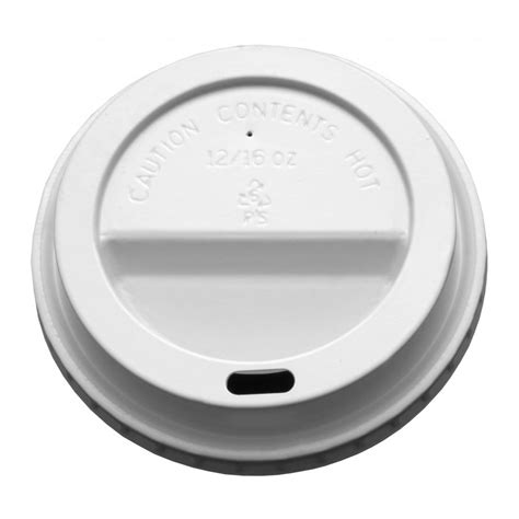 12 16oz Domed Sip Thru Coffee Cup Lid White Pack Of 1000 Crosbys