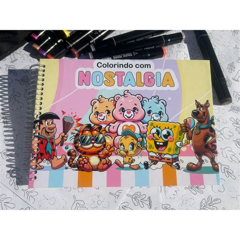 Caderno De Pintura Infantil - Caderno de Pintura Nostalgia A5 Capa Dura Espiral Infantil 40 Folhas ...