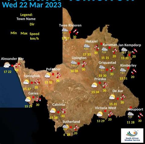 Northern Cape Weather THUNDERSHOWERS And Rain TODAY