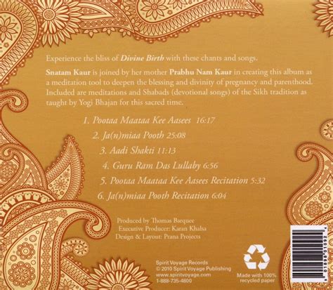 Snatam Kaur Divine Birth Cd Snatam Kaur Cd Album Muziek Bol