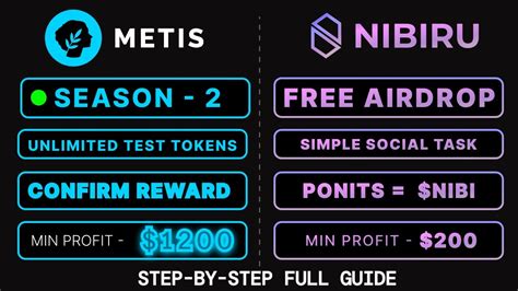 Metis Airdrop Season Nibiru Chain Free Airdrop Full Detail Guide