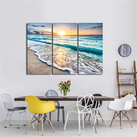 Kunstwerke Modulare Leinwand Gem Lde St Ck Strand Meer Welle