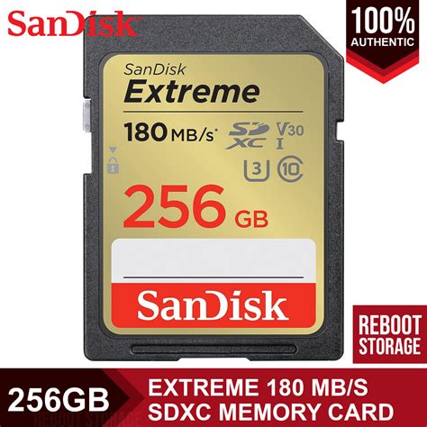 Sandisk Extreme Sdxc 256gb V30 U3 C10 Uhs I Sd Memory Card Sdsdxvv 256g