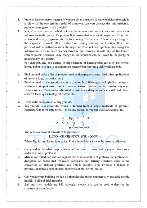 Ncert Solutions For Class 11 Biology Chapter 9 Biomolecules