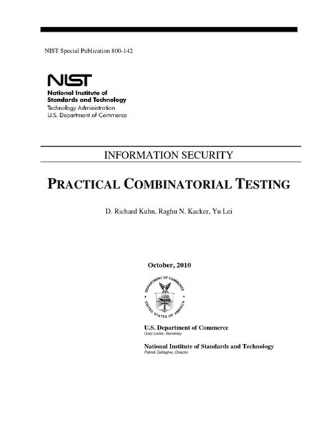 Practical Combinatorial Testing | PDF | Software Testing | Conceptual Model