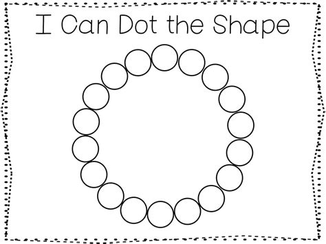 15 Printable I Can Dot The Shapes Worksheets Made By Teachers