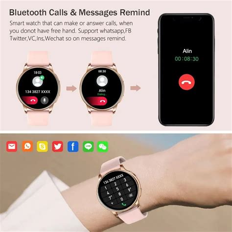 New Bluetooth Call Smart Watch Women Customized Dial Watches Men Sports Fitness Tracker Heart