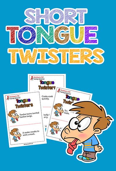 Short Tongue Twisters - Beginners - Worksheets PDF