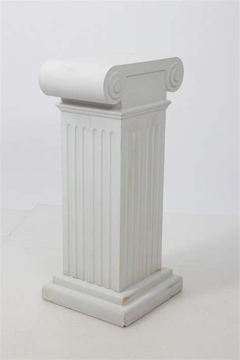 Pair Of Neoclassical Style White Column Pedestals At 1stdibs