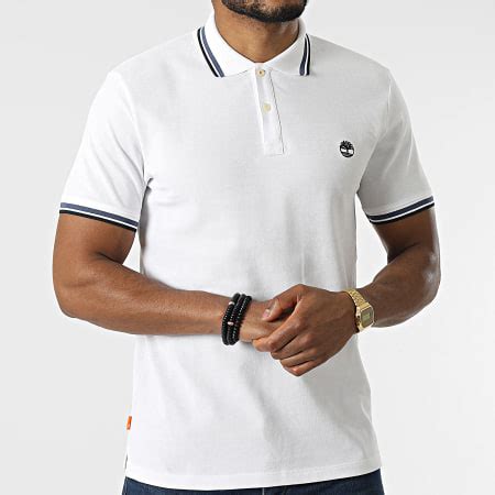 Timberland Polo A Manches Courtes Millers River A Ms Blanc