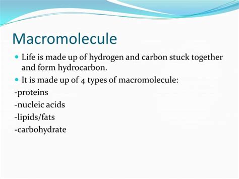 Macromolecule | PPT