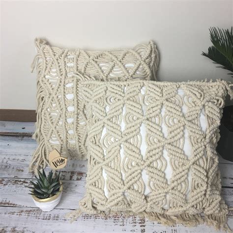 Diy Macrame Pillow Pattern Instant Download Etsy