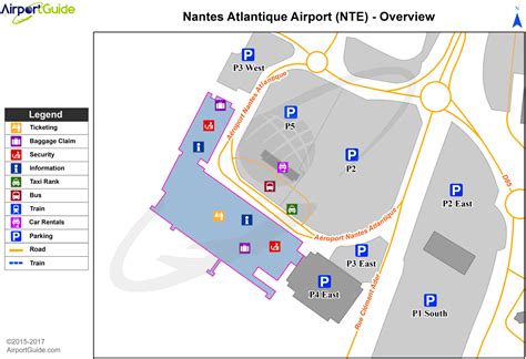 Nantes Nantes Atlantique Nte Airport Terminal Map Overview