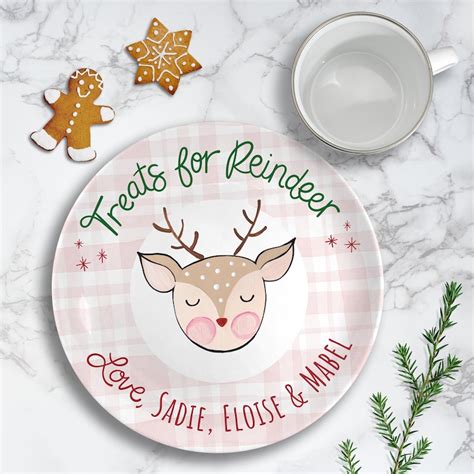 Custom Santa Cookie Plate Set Santa Tray Ceramic Cookies For Etsy