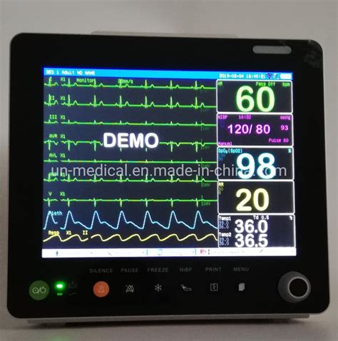 Medical 12 Hospital Portable Bedside Icu Multi Parameter Patient Monitor China Patient