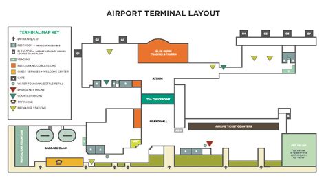 Asheville Asheville Regional (AVL) Airport Terminal Map, 57% OFF