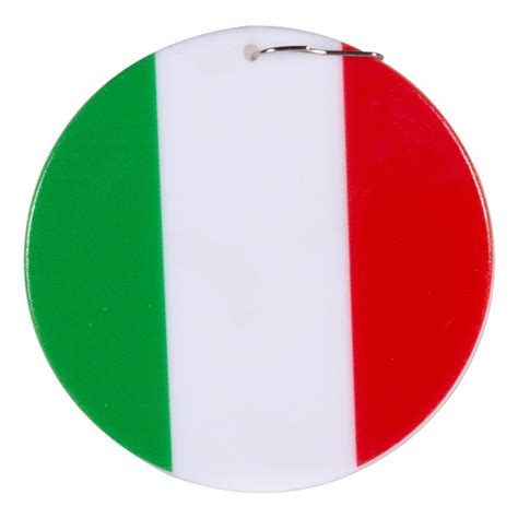 Italian Flag Plastic Medallion 2 12