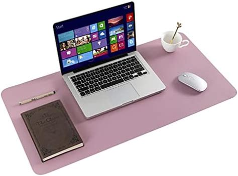 Arnty Grand Tapis De Souris Bureau Sous Main En Cuir Pu Double Face