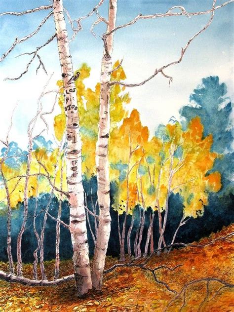 Beautiful Autumn Aspen Trees Aspen Eyes A By Sandappleart Aspen