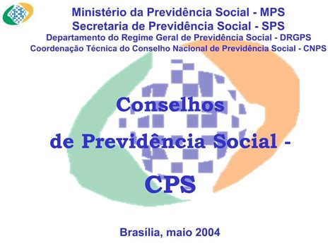 PPT Minist Rio Da Previd Ncia Social MPS Secretaria De Previd Ncia