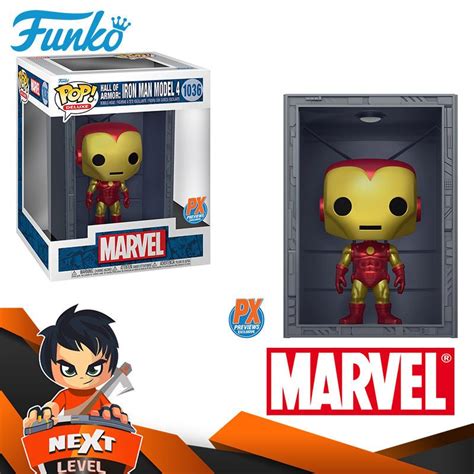 Marvel Hall Of Armor Iron Man Model 4 Funko Pop Deluxe Px Exclusive Next Level Collectibles