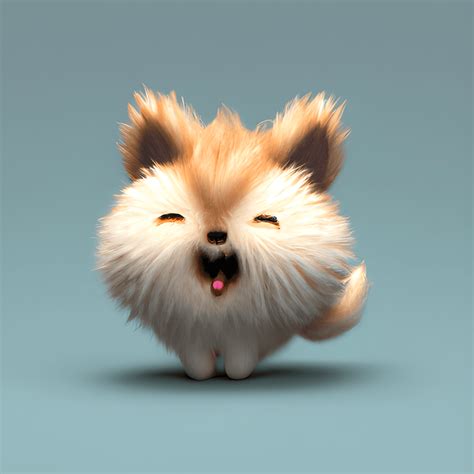 3D Dog Fur Love Cuddles Happy Hyper Realistic Intricate · Creative Fabrica