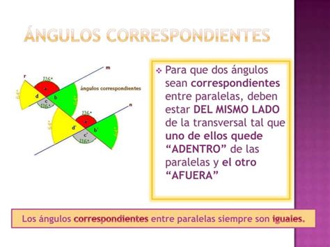 Ngulos Entre Dos Rectas Paralelas Cortadas Por Una Secante Ppt