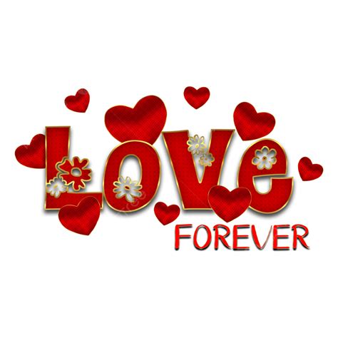 Love Coloring Clipart Vector Love Forever Red And Golden Color Png