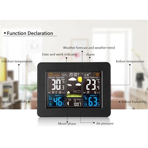 FanJu FJ3365 Weerstation Draadloos Binnen Buiten Sensor