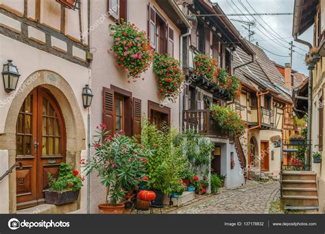 Street in Eguisheim, Alsace, France — Stock Photo © borisb17 #137178832