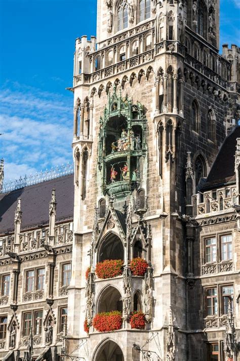 The New Town Hall At Marienplatz In Munich Bavaria Germany Stock