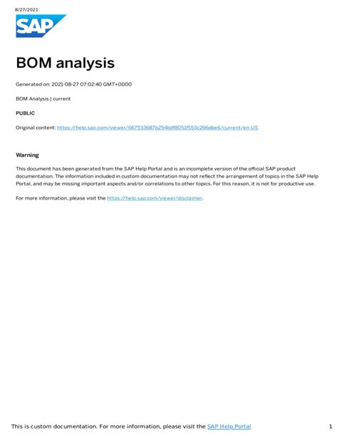 Bom Analysis