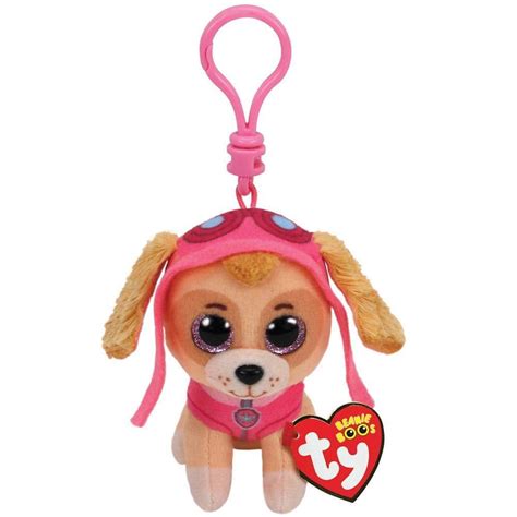 Ty Beanie Baby Skye Paw Patrol Plastic Key Clip 4 Inch