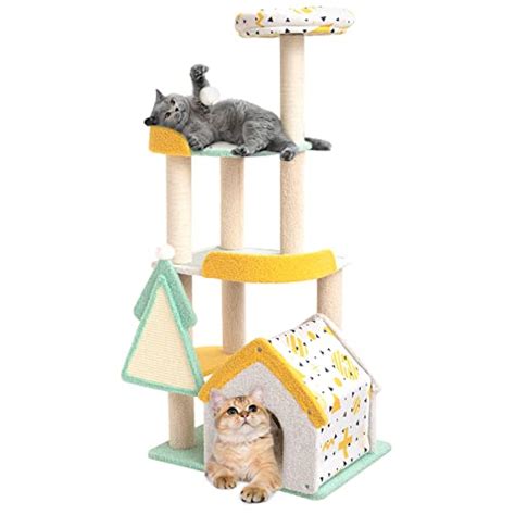 fun cat towers     feline friend purring