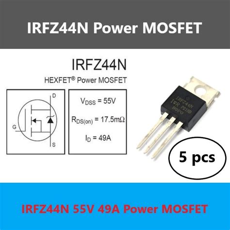 Irfz N Mosfet V A N Channel Power Mosfet Smd Npn Off