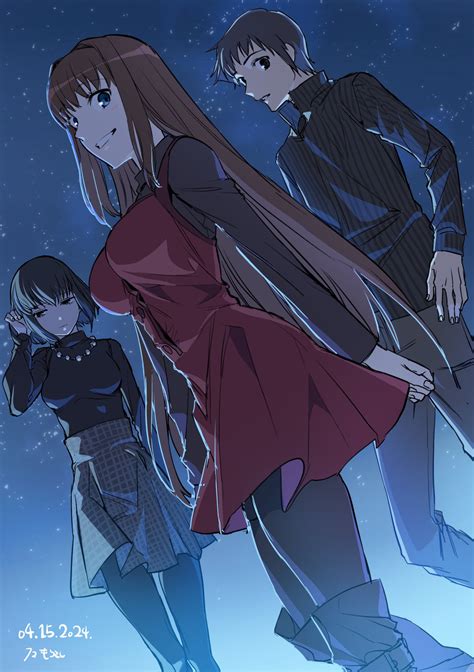 Aozaki Aoko Kuonji Alice And Shizuki Soujuurou Mahou Tsukai No Yoru