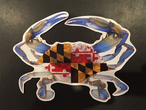 Maryland Flag Blue Crab Magnet 6