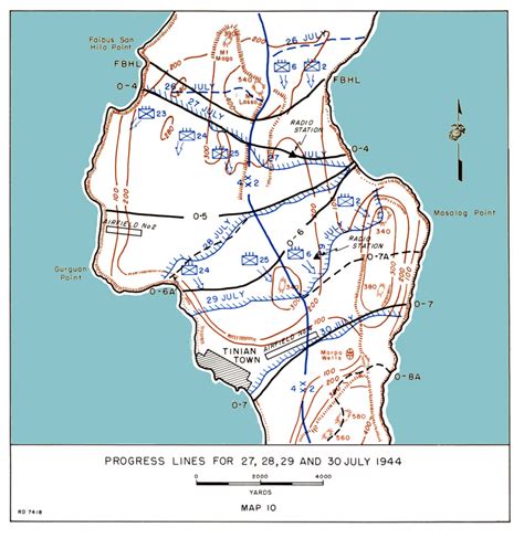 Tinian Airfields Ww2 Map