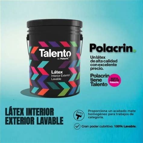 Pintura Latex Alto Rendimiento Interior Exterior Polacrin Tioso Hogar