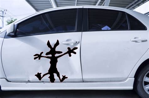 Decals Wile E Coyote Hitting Wall Splat Wiley Vinyl Decal Etsy