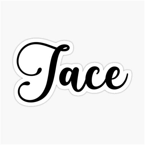 Jace Name Handwritten Calligraphy Sticker For Sale By Yelenastore