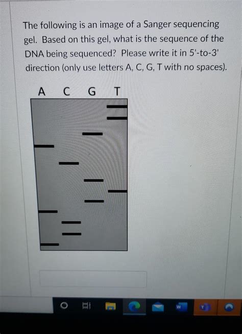 Solved The following is an image of a Sanger sequencing gel. | Chegg.com